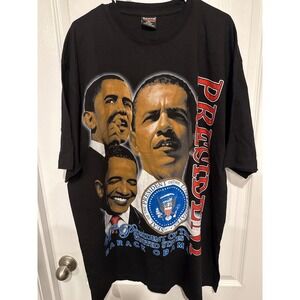 Griffin Barack Obama 44th President Graphic T-Shirt Black 3XL Mens Short Sleeve